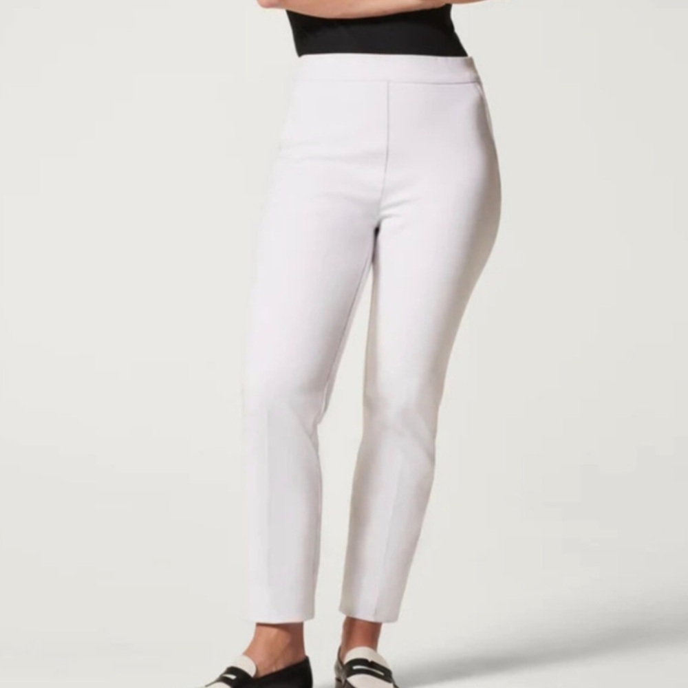 SPANX‎ Silver Lining Slim Straight Classic White Pants women's Medium Petite NWT